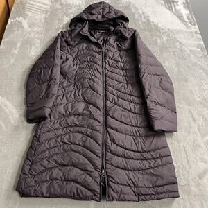 Patagonia Jacket Womens Large Purple Long Down Puffer Hooded Winter Coat 28461F5